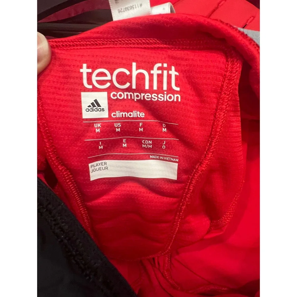 Adidas Techfit Padded Football Girdle Mens Medium Red Excellent Compression